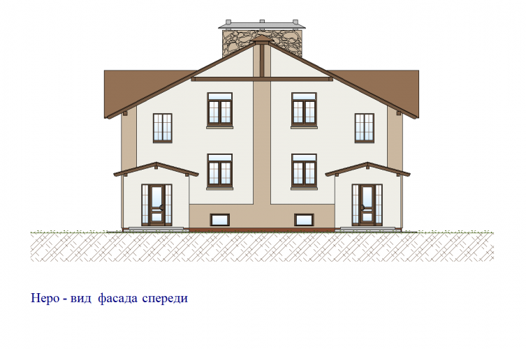 Неро дуплекс - вид фасада спереди