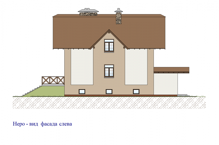 Неро дуплекс - вид фасада слева