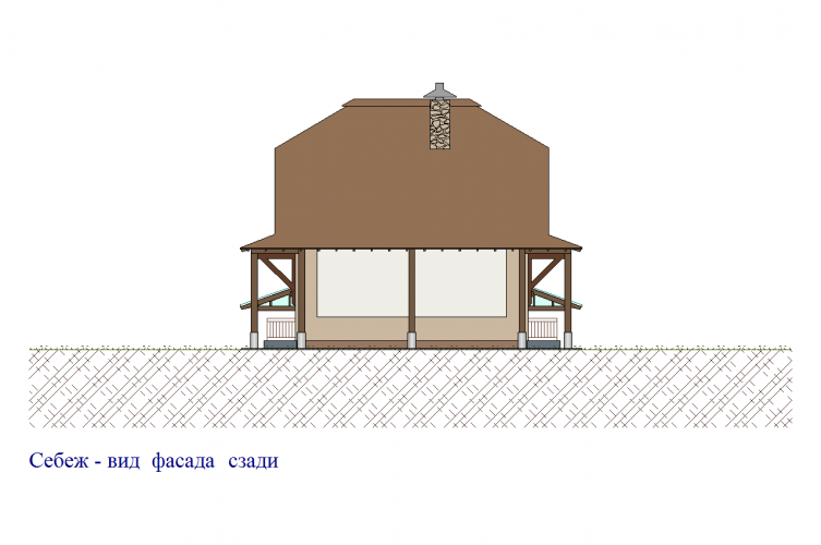 Вид фасада сзади