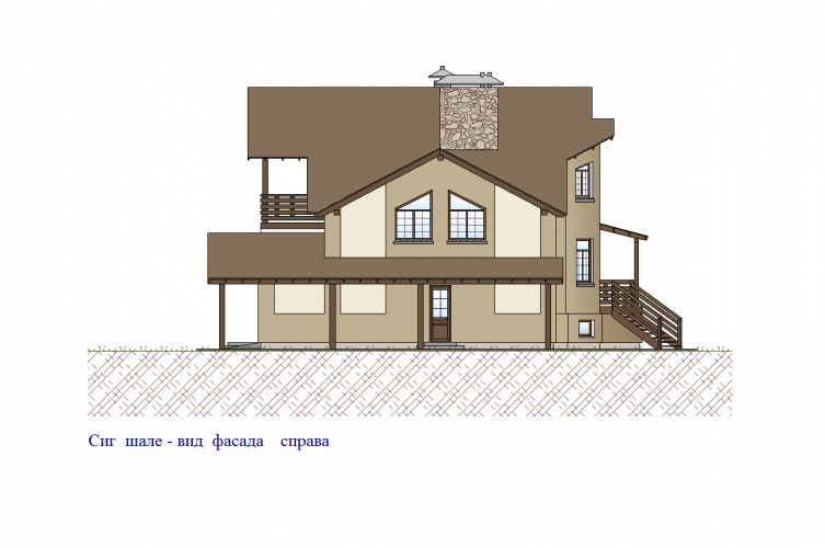 Вид фасада справа