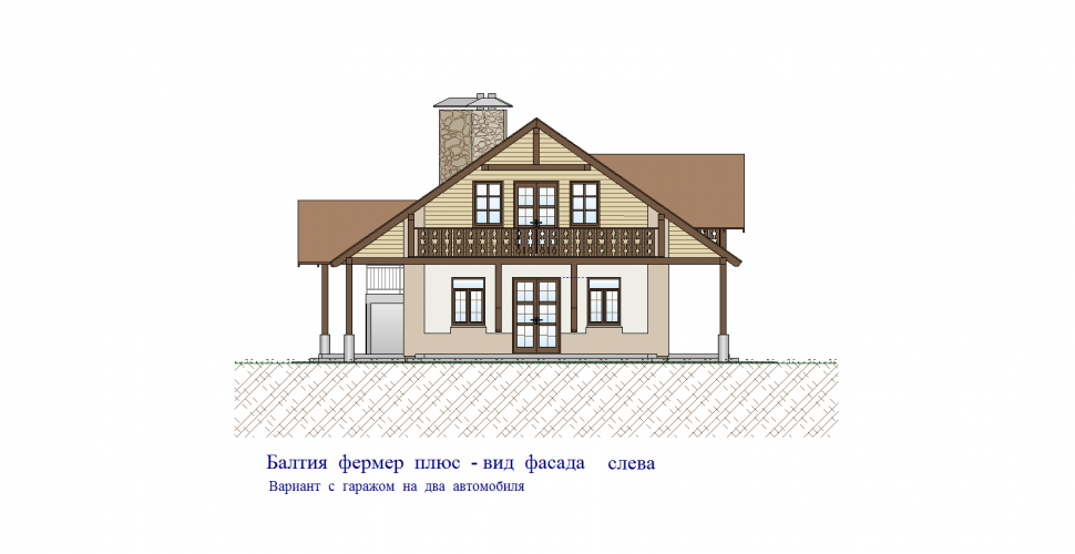 Вид фасада слева