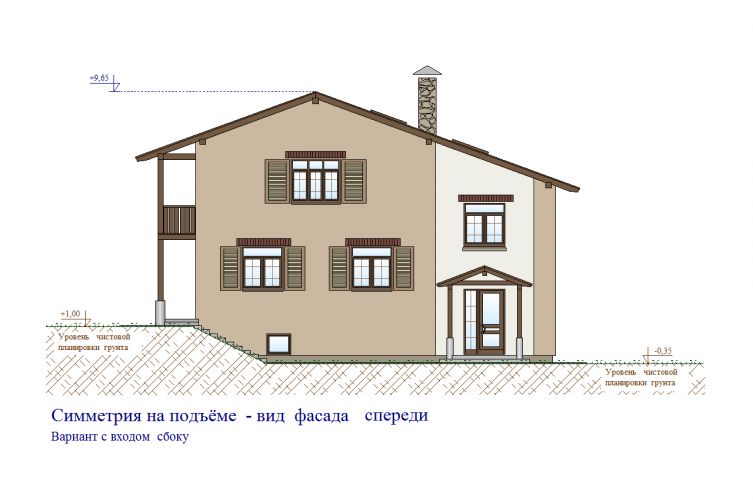 Вид фасада спереди