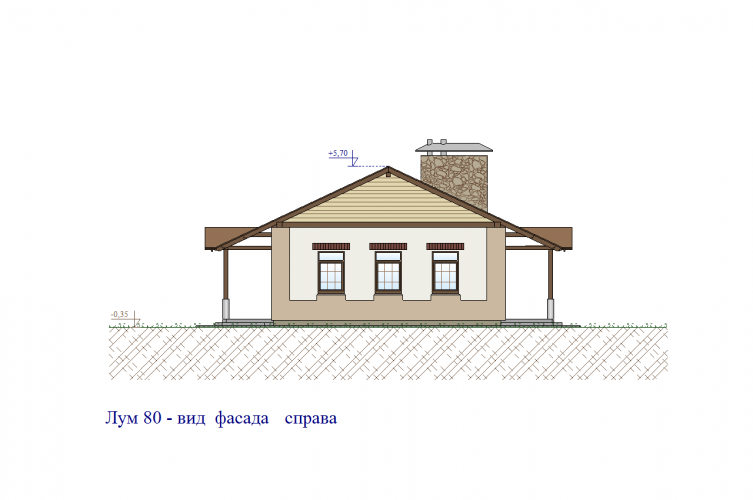 Вид фасада сзади