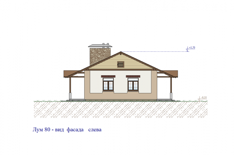 Вид фасада слева