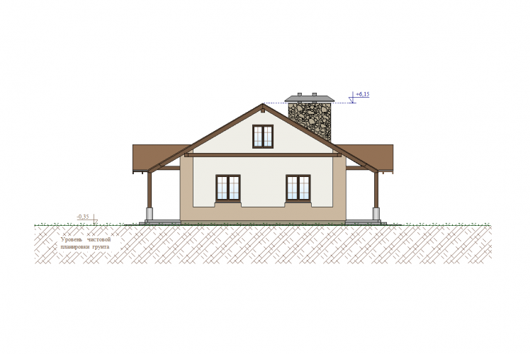 Вид фасада справа